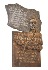 Tablica upamiętaniająca prof. Jana Zarańskiego