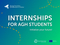 Grafika z zielono-niebieskim tłem. Pośrodku biały napis: Interrnships for AGH students. Initialize your future! W lewy górnym rogu biały napis: Energy Transition Entrepreneurs in Action. W prawym dolnym roku logo RawMaterials oraz flaga Unii Europejskiej.