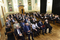 Zdjęcie 1 przedstawia gości Jubileuszu 30-lecia Akademii Inżynierskiej w Polsce zebranych w Auli Głównej AGH w budynku A0. Goście siedzą na krzesłach i z uwagą wsłuchują się w prowadzony wykład.